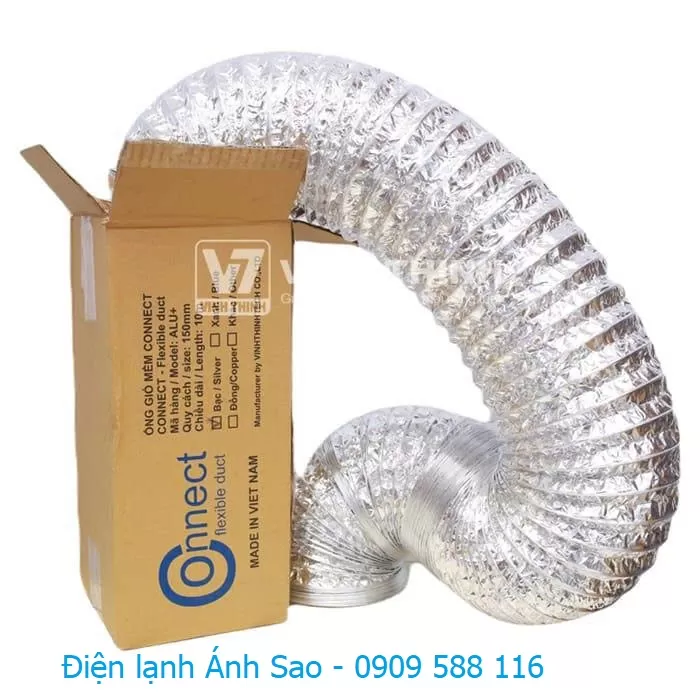 Ống gió mềm không cách nhiệt Connect DN100 x 10m
