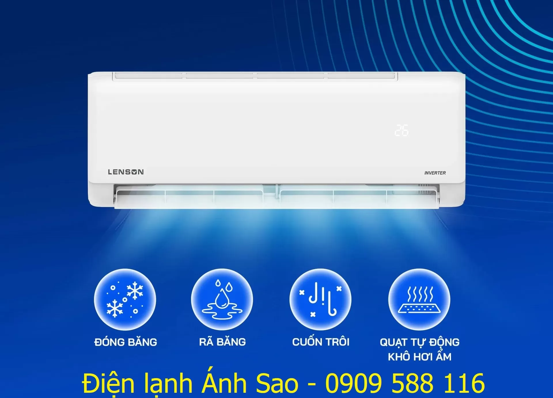 Máy lạnh treo tường Lenson LV-09CX1 inverter Model 2026
