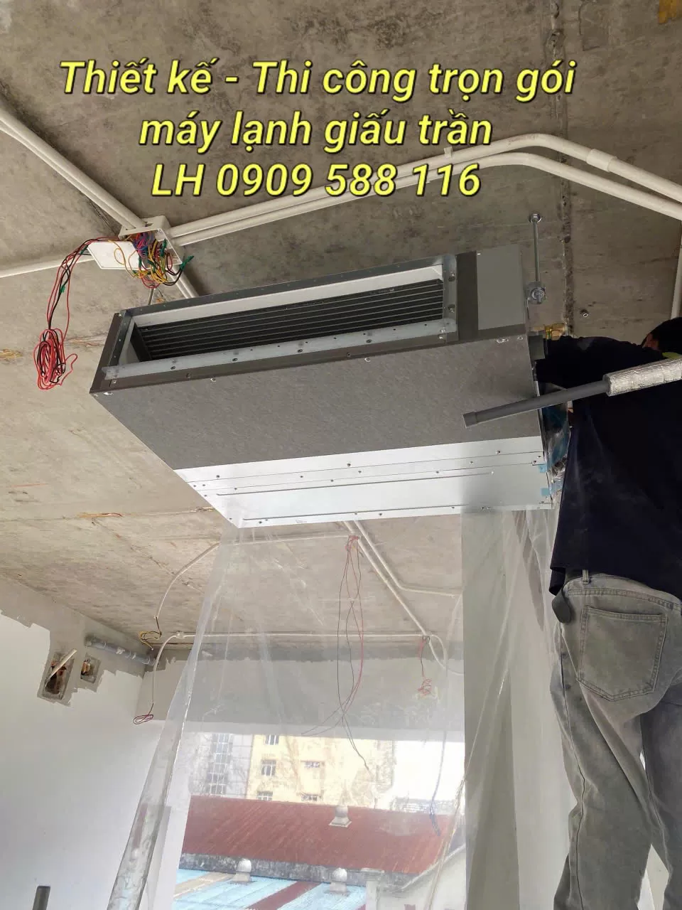 Thi Công Máy Lạnh Giấu Trần Nối Ống Gió Daikin FBFC125 Trọn Gói